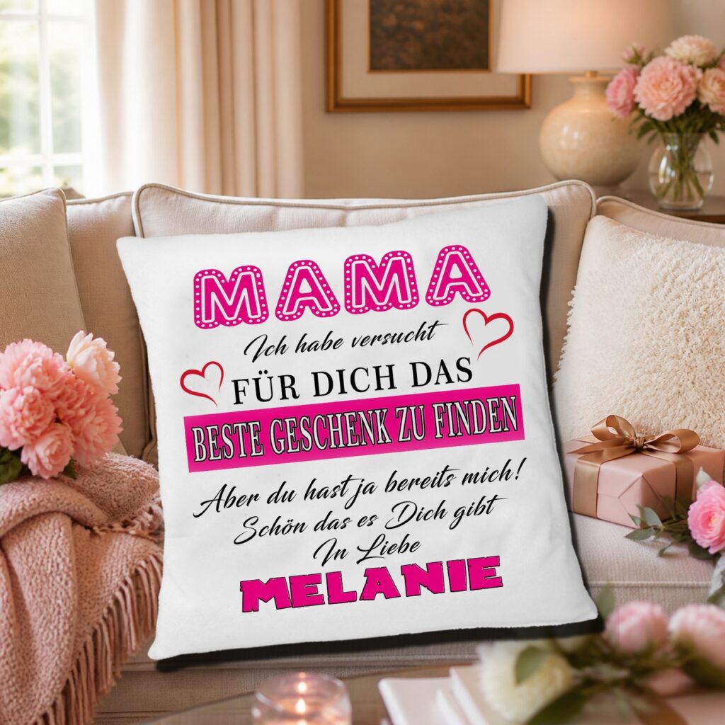 Personalisiertes Kissen als liebevolle Geschenkidee