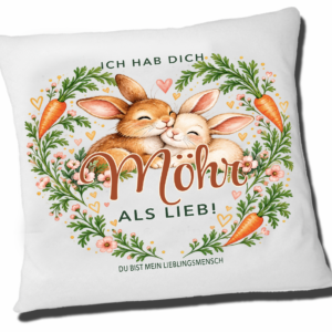 Ich hab dich Möhr als lieb – Liebeskissen 40 × 40 cm