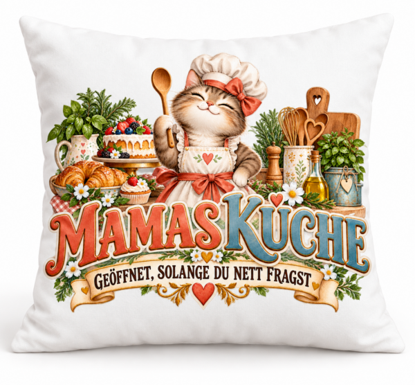 Mamas Küche – Lustiges Geschenk-Kissen