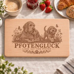Frühstücksbrettchen – Griffon Fauve De Bretagne | Pfotenglück – Frühstücksbrettchen mit eingebrannter Lasergravur