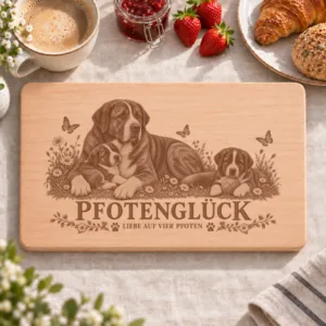Frühstücksbrettchen – Rafeiro Von Alentejo | Pfotenglück – Frühstücksbrettchen mit eingebrannter Lasergravur