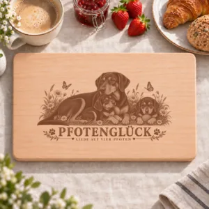 Frühstücksbrettchen – Smalandsstovare | Pfotenglück – Frühstücksbrettchen mit eingebrannter Lasergravur
