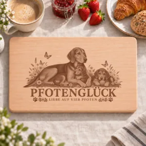 Frühstücksbrettchen – Schillerstovare | Pfotenglück – Frühstücksbrettchen mit eingebrannter Lasergravur