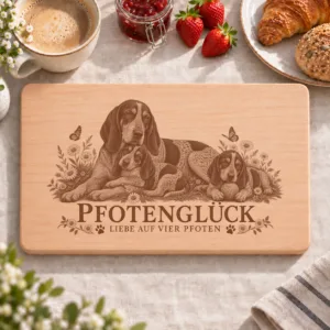 Frühstücksbrettchen – Brasilianischer Laufhund | Pfotenglück – Frühstücksbrettchen mit eingebrannter Lasergravur