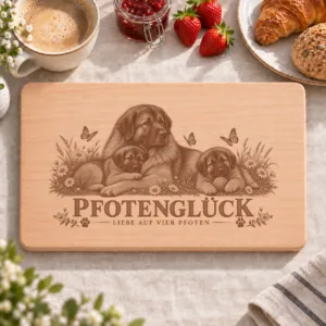 Frühstücksbrettchen – Karst Schäferhund | Pfotenglück – Frühstücksbrettchen mit eingebrannter Lasergravur