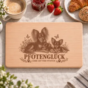 Frühstücksbrettchen – Russischer Toy | Pfotenglück – Frühstücksbrettchen mit eingebrannter Lasergravur