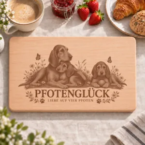 Frühstücksbrettchen – Segugio Dell Appennino | Pfotenglück – Frühstücksbrettchen mit eingebrannter Lasergravur